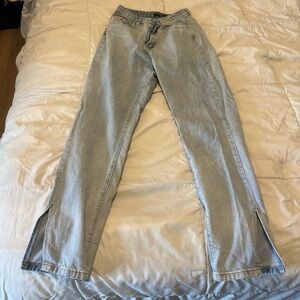 Missguided Light Blue Straight Leg Jeans